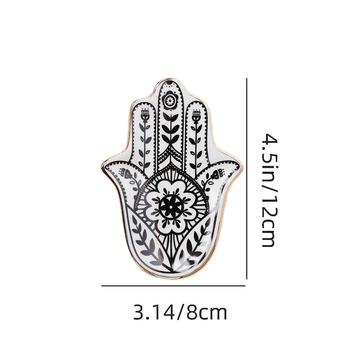 Ceramic Hamsa Hand Trinket Dish
