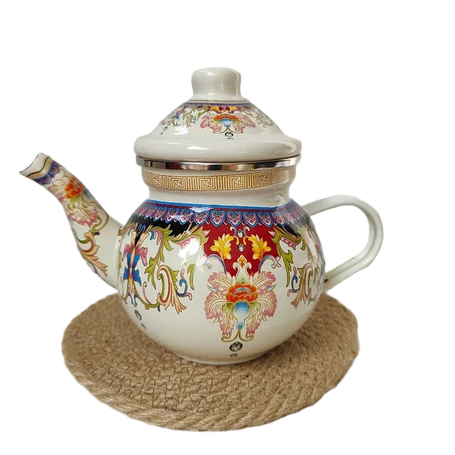 Thickened Enamel Teapot with Tea Filter – Mini Kitchen Kettle