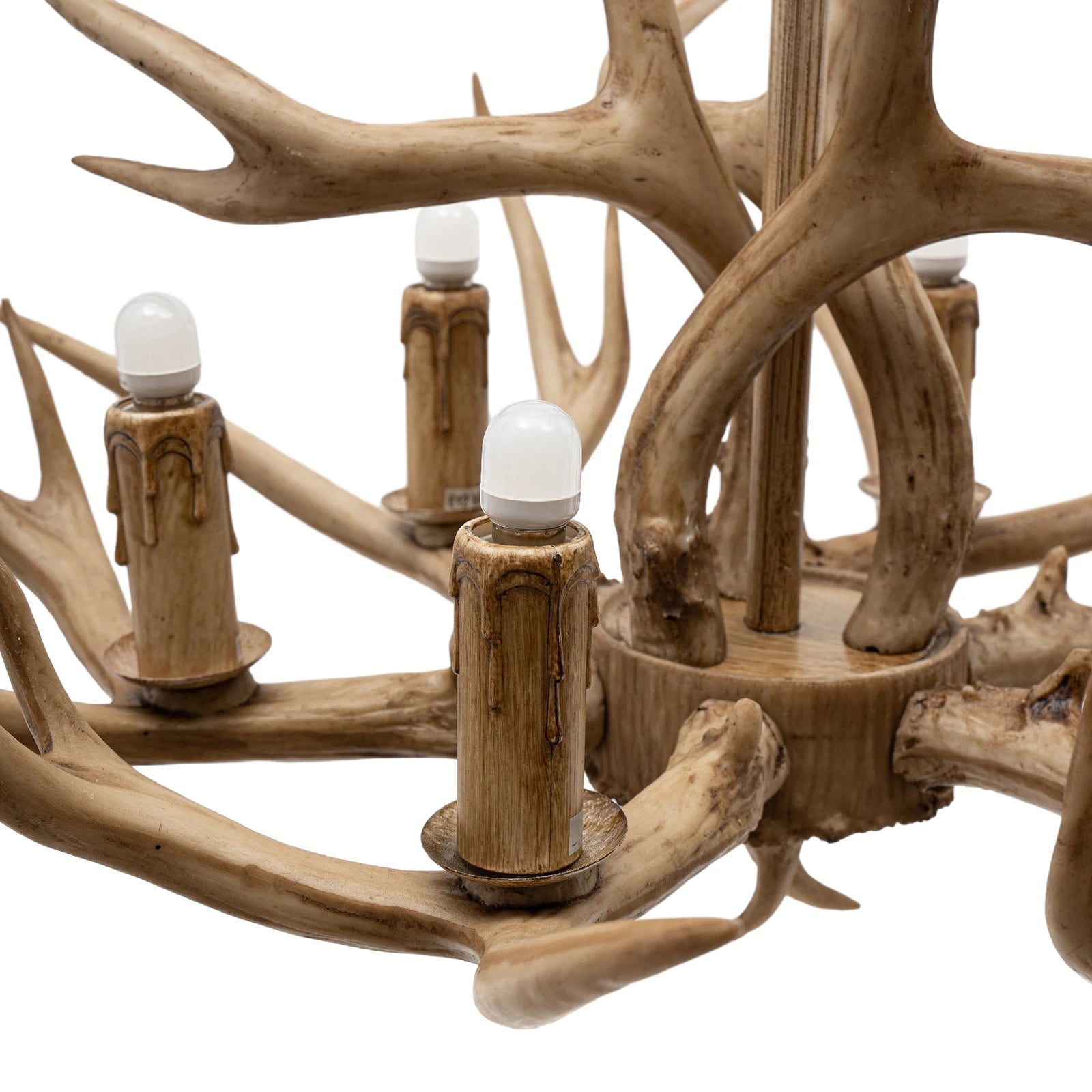 OUKANING Antler 6-Heads Chandelier – Deer Horn Style Candle Light Lamp