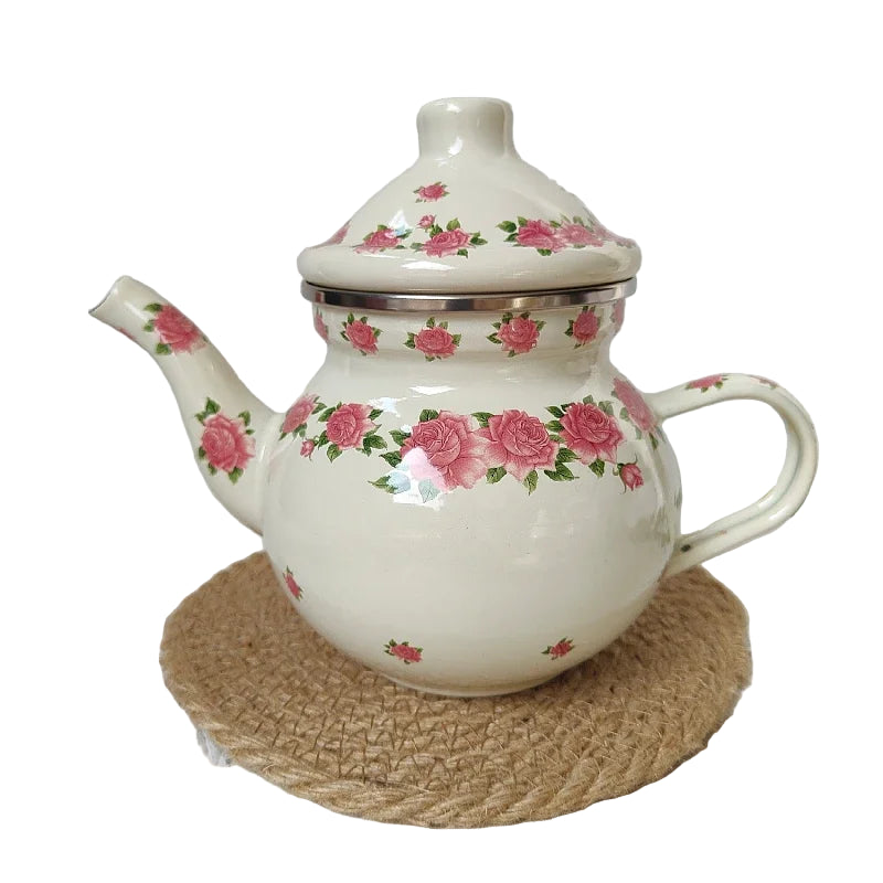 Thickened Enamel Teapot with Tea Filter – Mini Kitchen Kettle