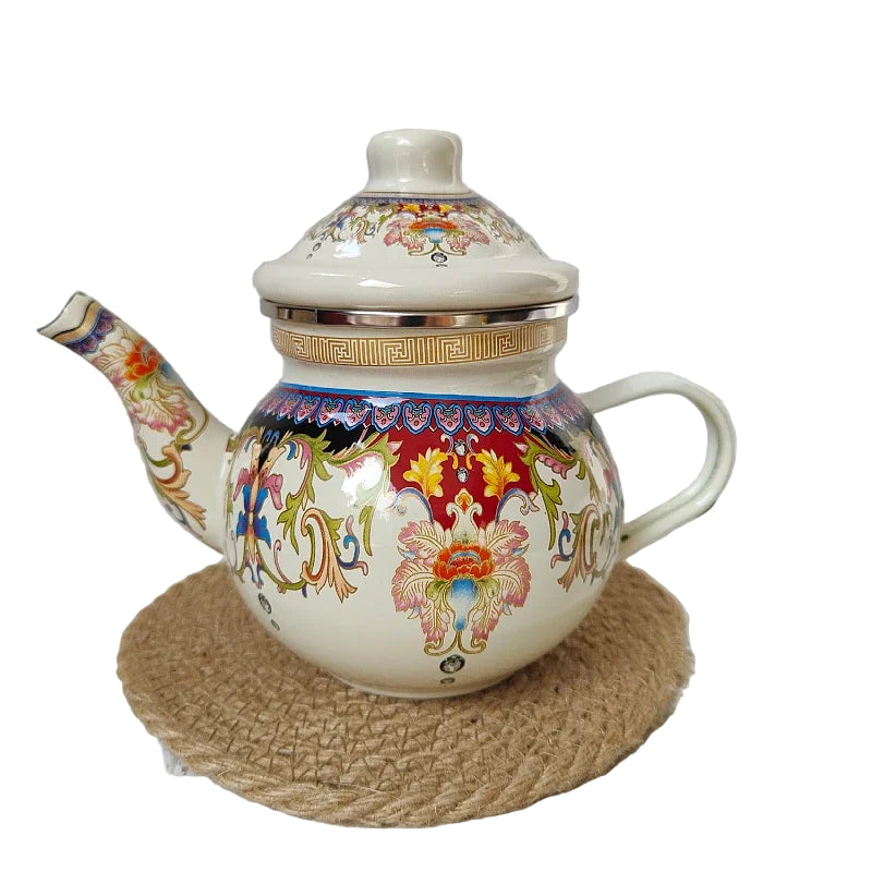 Thickened Enamel Teapot with Tea Filter – Mini Kitchen Kettle