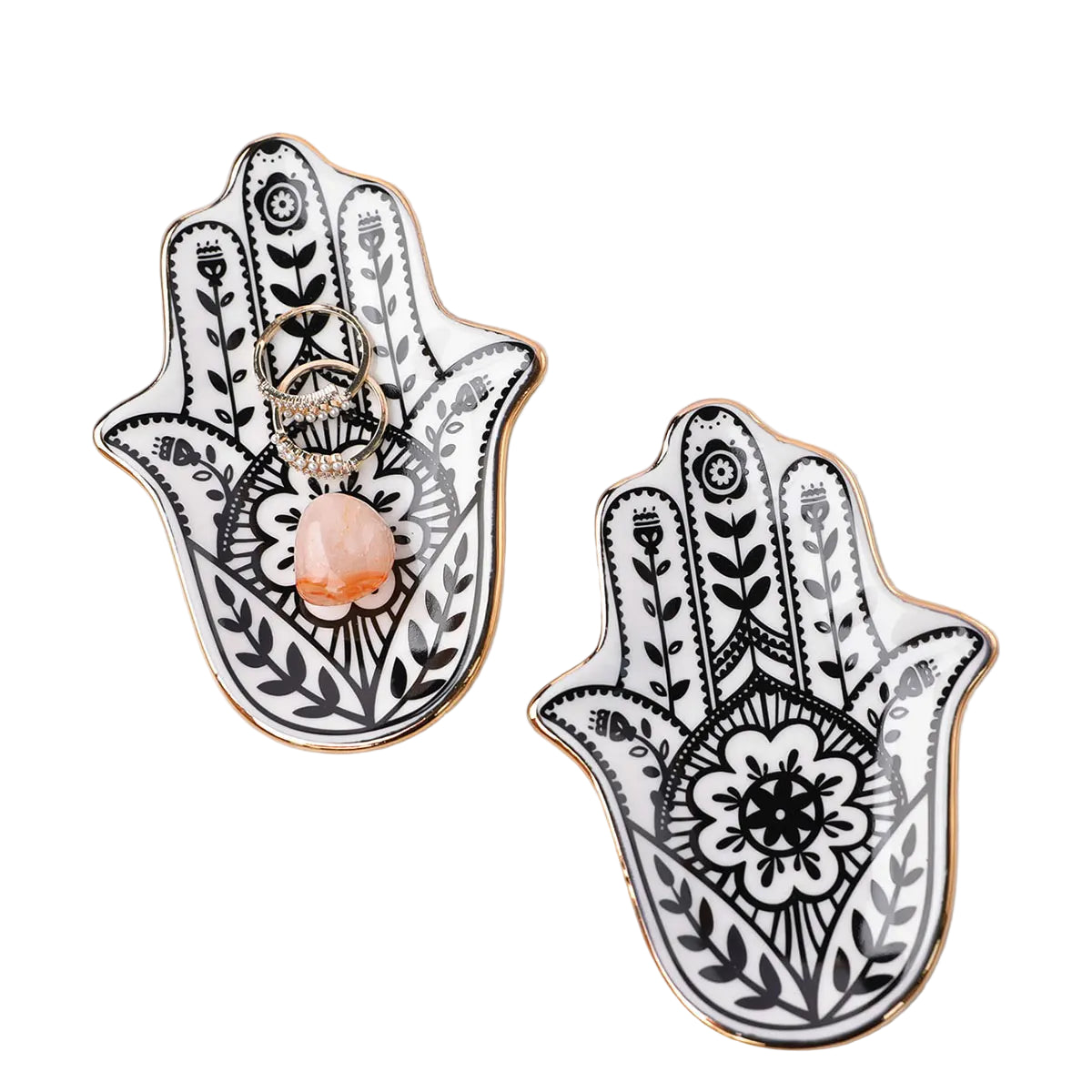 Ceramic Hamsa Hand Trinket Dish