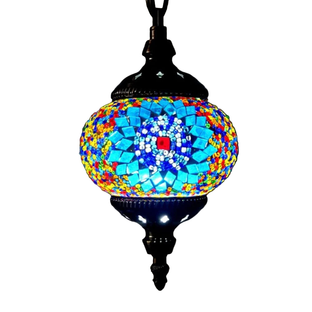 Turkish Moroccan Mosaic Pendant Light – Single Head Ceiling Lamp