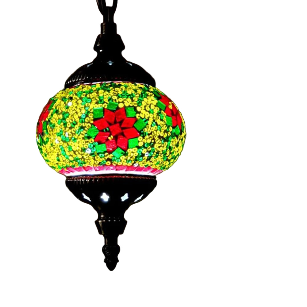 Turkish Moroccan Mosaic Pendant Light – Single Head Ceiling Lamp