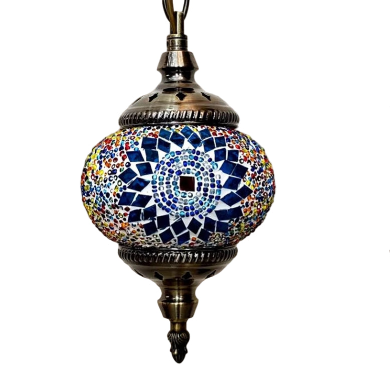 Turkish Moroccan Mosaic Pendant Light – Single Head Ceiling Lamp