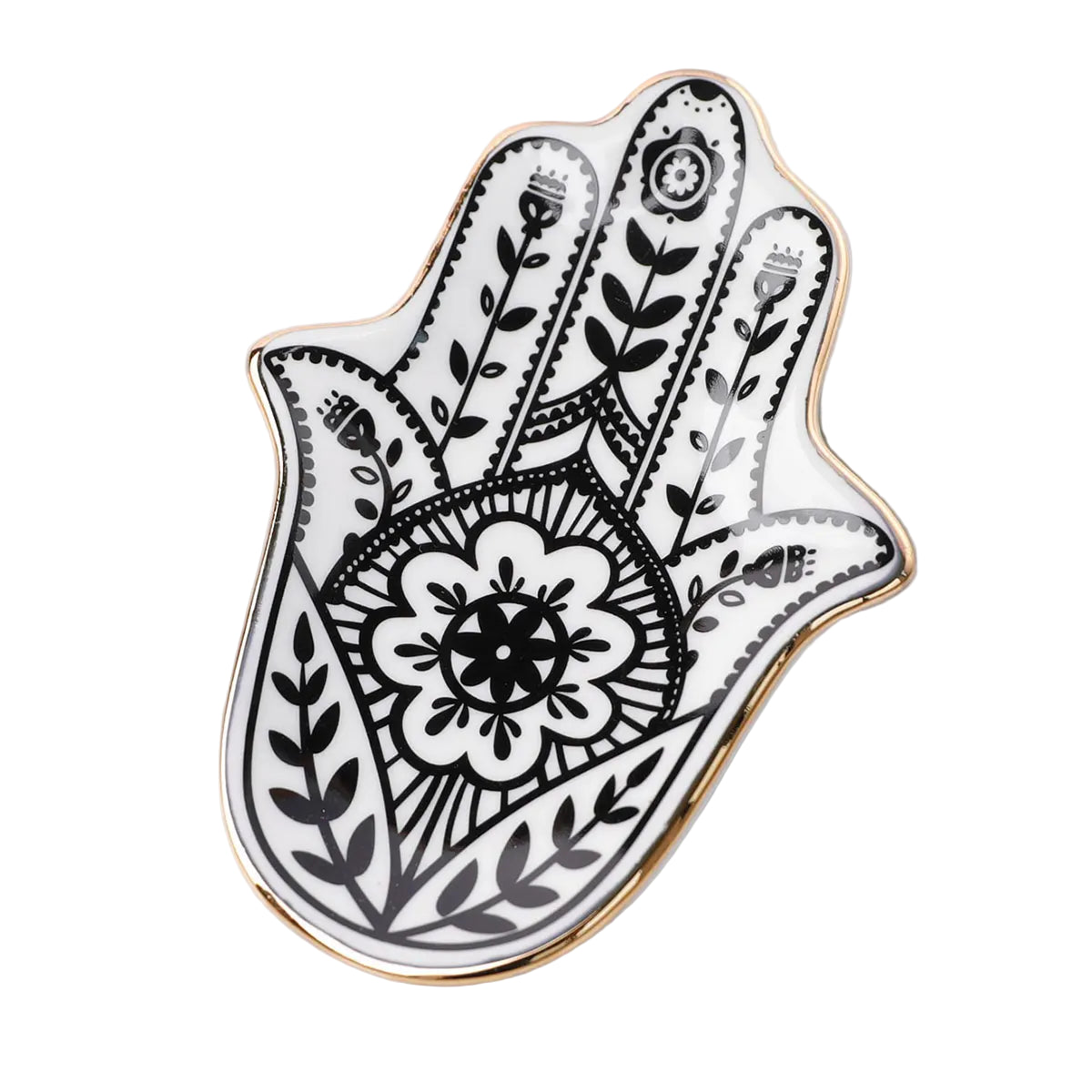 Ceramic Hamsa Hand Trinket Dish